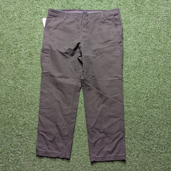 G.H. Bass Co. Canvas Terrain Pants Mens Size 40x32 Olive Brown Relaxed Fit - Picture 1 of 10